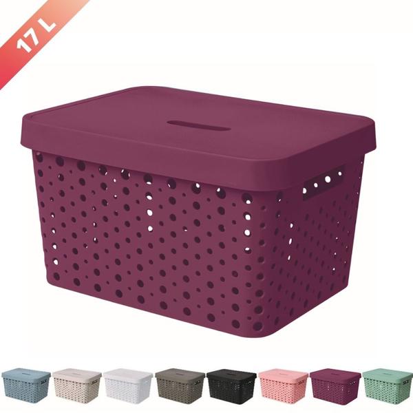 Caixa Organizadora Trama Rattan 17L Usual Utilid. - Usual Utilidades Imagem de Caixa Organizadora Trama Rattan 17L Usual Utilid.