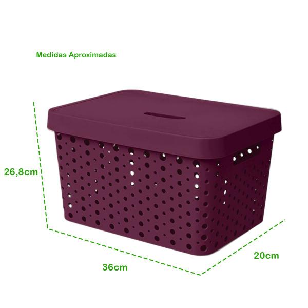 Imagem de Caixa Organizadora Trama Rattan 17l Usual Utilidades