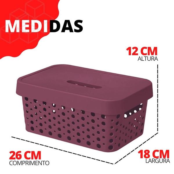 Caixa Organizadora Trama Rattan 4,5L Usual Utilid. - Usual Utilidades Imagem de Caixa Organizadora Trama Rattan 4,5L Usual Utilid.