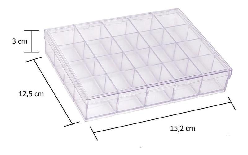 Imagem de Caixa Organizadora Transparente 20 Divisórias - 10330075