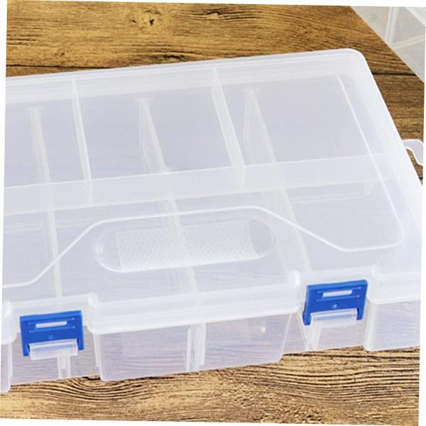 Caixa Organizadora Transparente 23x16x6cm - 8 Divisórias - Lns Imagem de Caixa Organizadora Transparente 23x16x6cm - 8 Divisórias