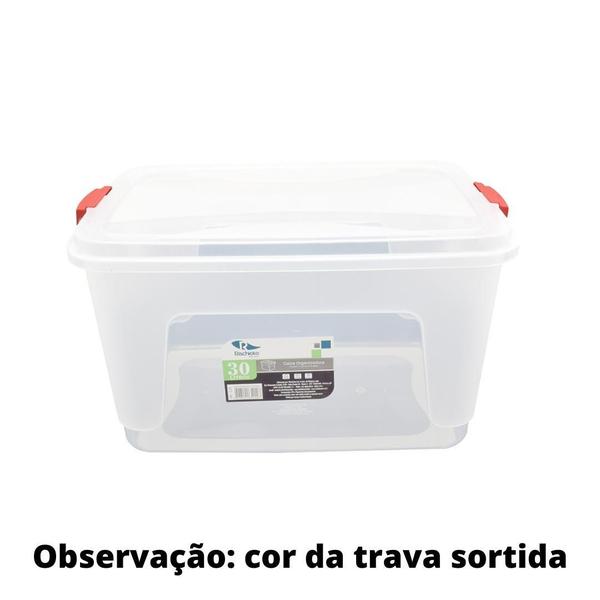 Imagem de Caixa Organizadora Travas 30 Litros Rischioto Cor Da Trava