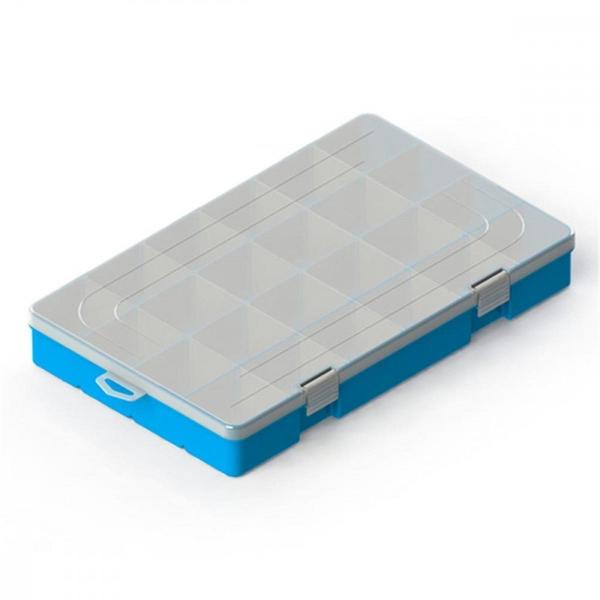 Caixa Organizadora Valeplast Cristal Grande Azul 22X37 65.014 Imagem de Caixa Organizadora Valeplast Cristal Grande Azul 22X37 65.014