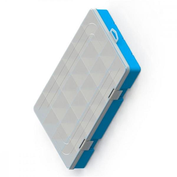Caixa Organizadora Valeplast Cristal Grande Azul 22X37 65.014 Imagem de Caixa Organizadora Valeplast Cristal Grande Azul 22X37 65.014