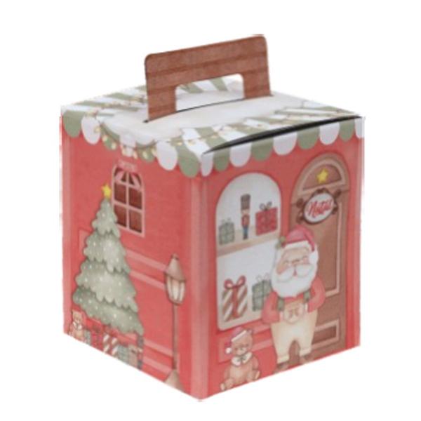 Imagem de Caixa Panetone- Vitrine De Natal - 500 g - Vitrine De Natal - 14 x 14 x 16,5 cm - 5 unidades - Decora Doces - Rizzo