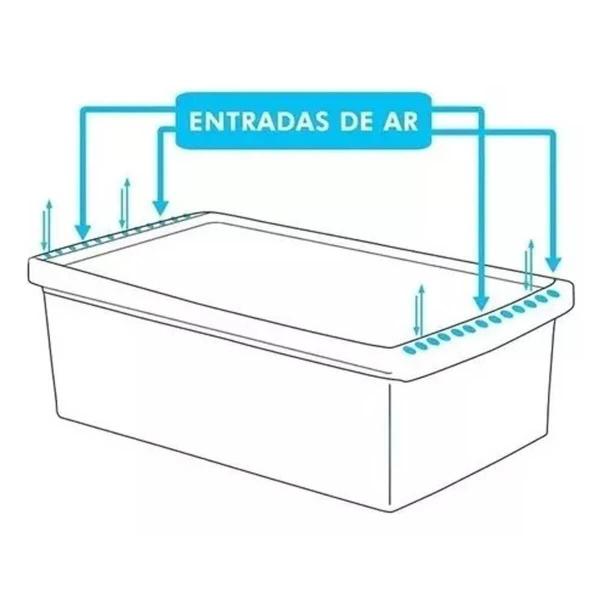 Imagem de Caixa Par Sapato 35 a 38 Empilhável 4,2L Ordene Plástico Organizadora de Calçados