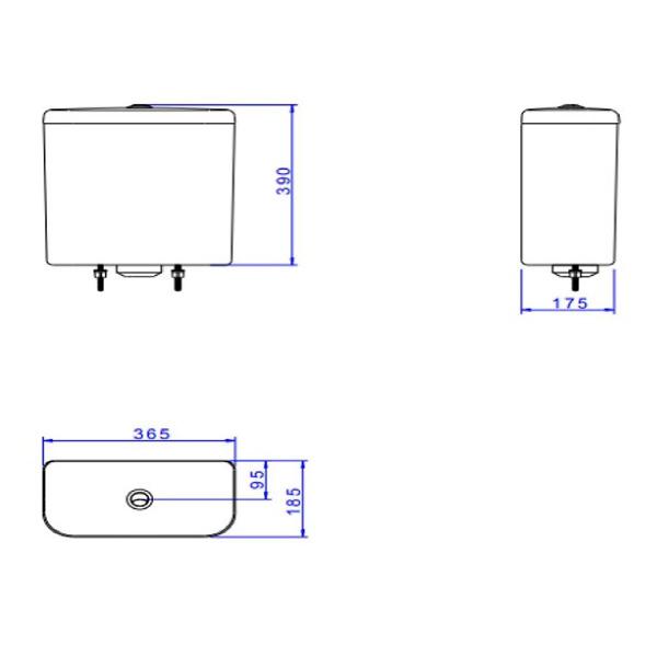 Imagem de Caixa Para Acoplar Dual Carrara/Nuova Ébano Fosco Deca