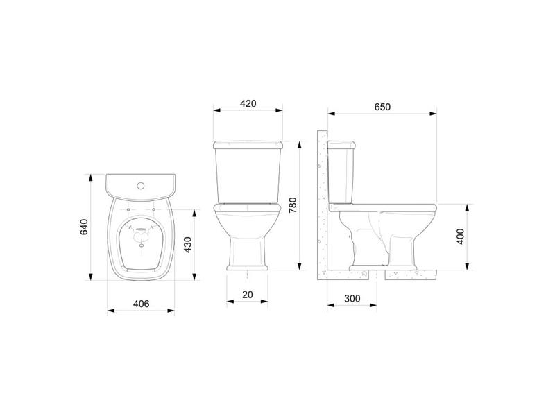 Imagem de Caixa para Bacia Acoplada Fit Plus Branco