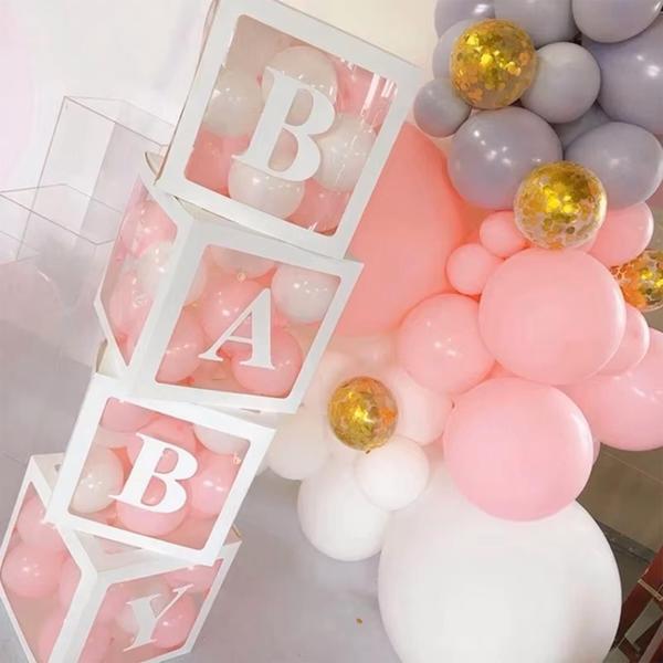 Imagem de Caixa para balões Baby Decoração festa Chá/bebê Decoração 30cm