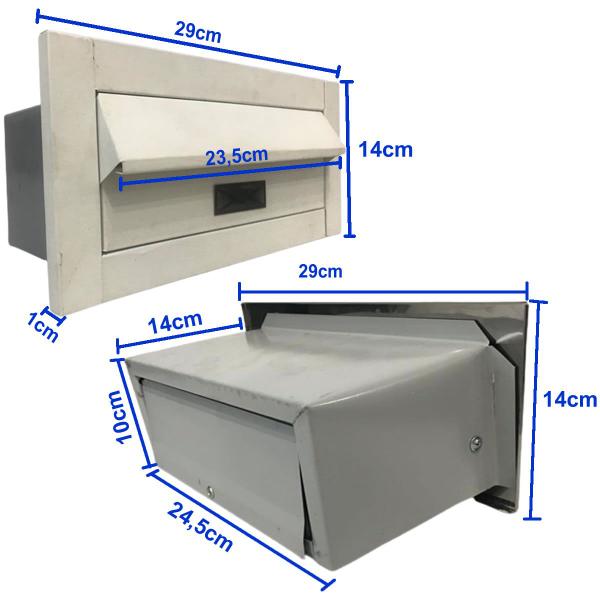 Imagem de Caixa para Correios Inox TP Branca