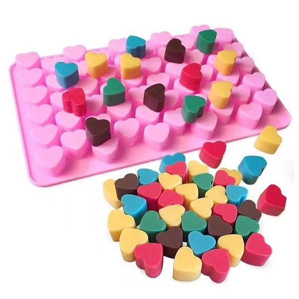 Imagem de Caixa para Fazer Velas de Espuma em Formato de Coração - Kit DIY para Bolos, Chocolates e Presentes