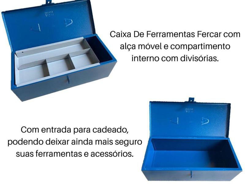 Imagem de Caixa Para Ferramentas Fercar 02 Tipo Baú C/ Estojo Removível