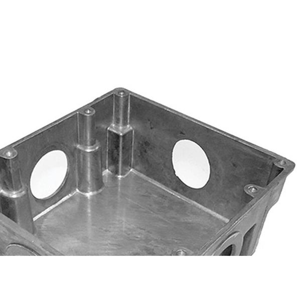 Imagem de Caixa Para Piso Olivo 4X4 Com Furo 3/4'' Aluminio Fundido