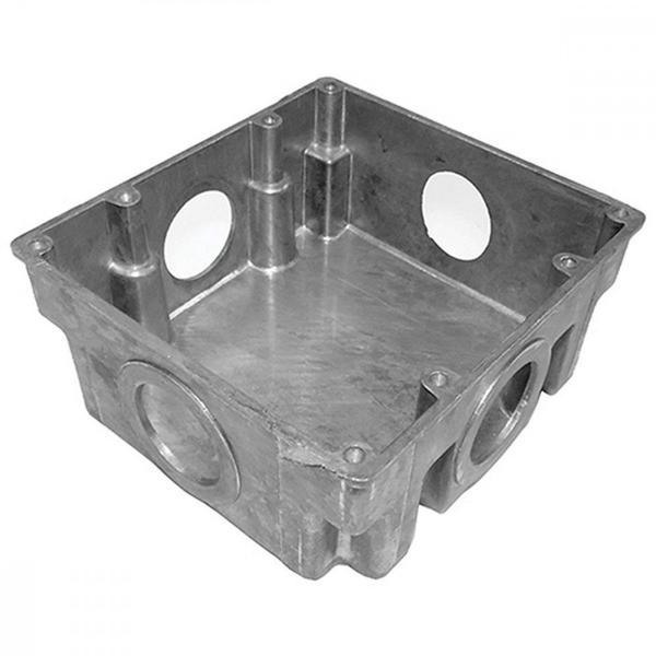 Imagem de Caixa Para Piso Olivo 4X4 Com Furo 3/4'' Aluminio Fundido