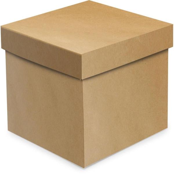 Caixa para Presente com Tampa Cubo KRAFT P 13X13X13CM - Cromus Imagem de Caixa para Presente com Tampa Cubo KRAFT P 13X13X13CM