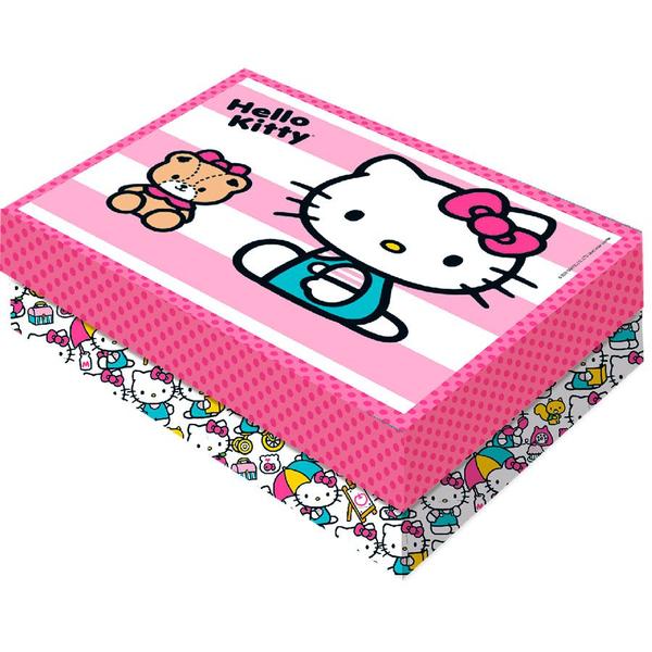 Imagem de Caixa para Presente Retangular M - Hello Kitty Rosa - 1 unidade - Festcolor - Rizzo