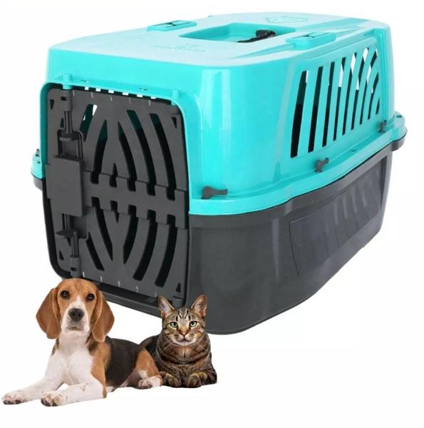 Imagem de Caixa para transporte numero 4 cachorro gato coelho lavavel viagem passeio seguro higienica