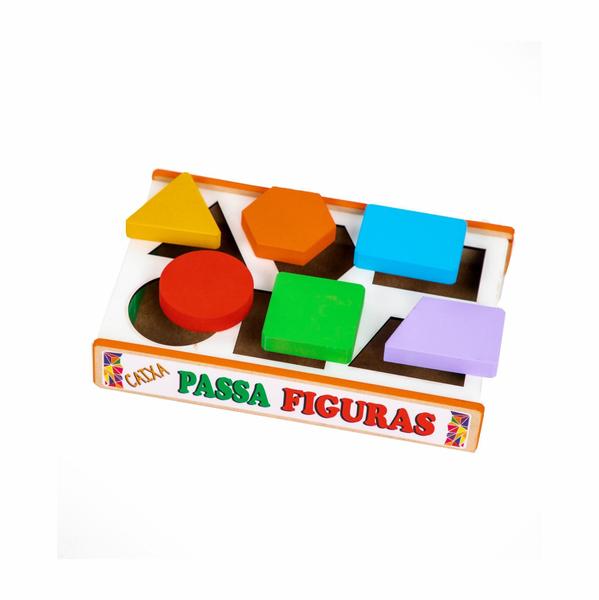 Caixa Passa Figuras Brinquedo Educativo Pedagógico Em Mdf - Tralalá Imagem de Caixa Passa Figuras Brinquedo Educativo Pedagógico Em Mdf