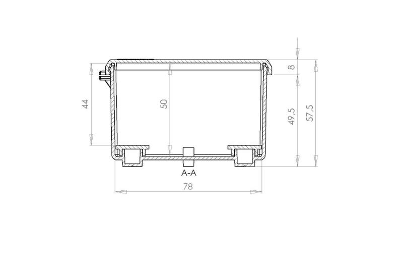 Imagem de Caixa Passagem Pvc 80x80x52mm Tampa transparente cores