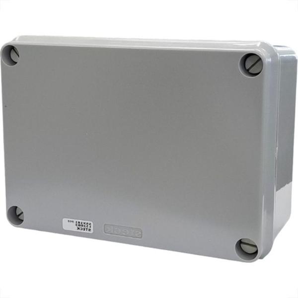 Caixa Passagem Pvc Steck 15,4Cmx11Cmx7Cm Sobrepor Cinza Ip55 - Ssx