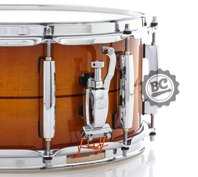 Imagem de Caixa Pearl Masters MCT Maple Complete Almond Red Stripe 14x6,5 Thin Shell EvenPly-Six