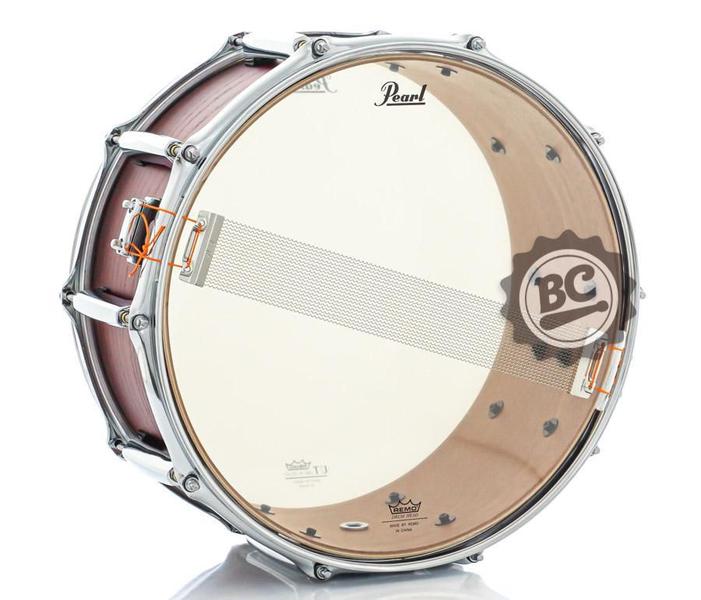 Imagem de Caixa Pearl Session Studio Select Scarlet Ash 14x6,5 Casco Fino Híbrido em Mogno e Birch