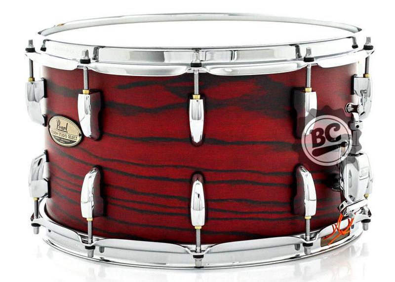 Imagem de Caixa Pearl Session Studio Select Scarlet Ash 14x8 Casco Fino Híbrido em Mogno e Birch