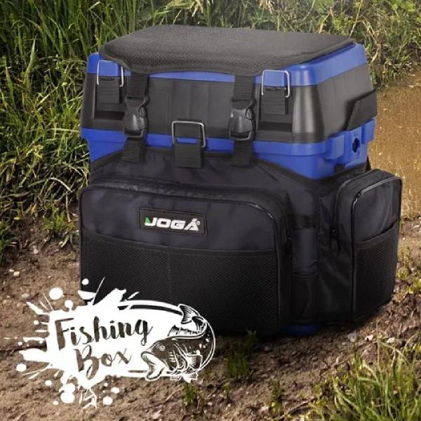 Imagem de Caixa Pesca Mochila Banqueta Fishing Box Jogá Azul