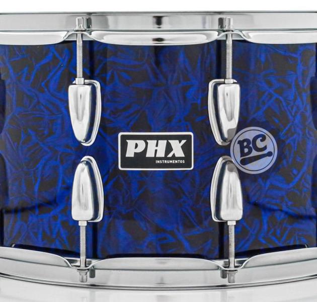 Imagem de Caixa PHX Music Instrumentos Blue Onix 14x8 com 10 Afinações e Casco em Basswood Ballad Snare