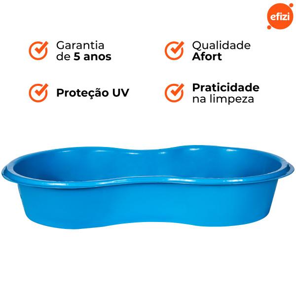 Imagem de Caixa Piscina Feijão 500 Litros Azul Afort