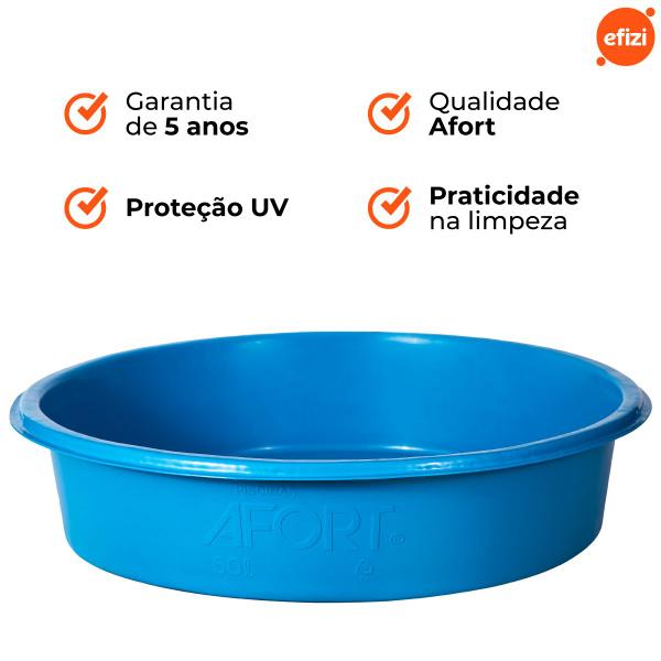 Imagem de Caixa Piscina Redonda 50 Litros Azul Afort