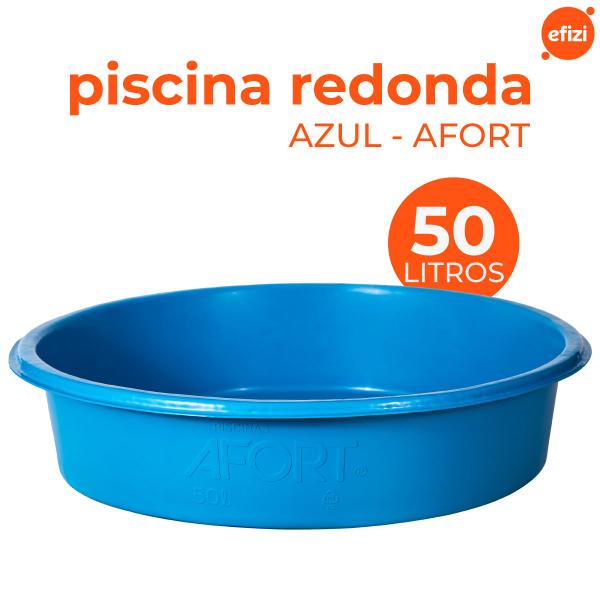 Imagem de Caixa Piscina Redonda 50 Litros Azul Afort