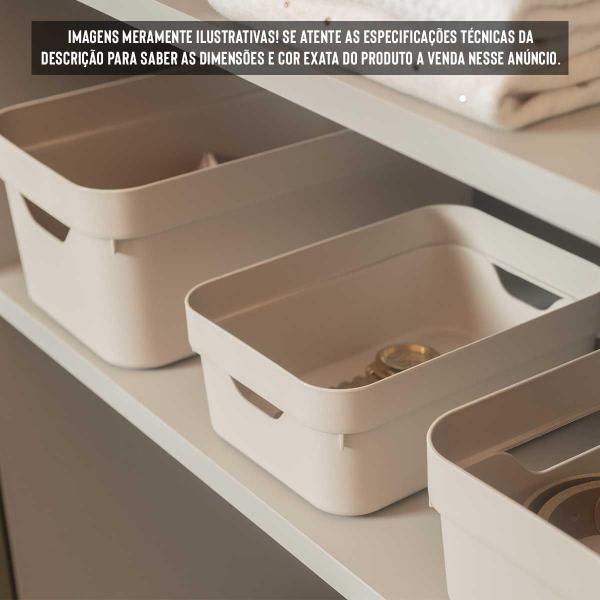 Caixa Plástica 10,5L Organizadora Multiuso OU Cube Cinza Imagem de Caixa Plástica 10,5L Organizadora Multiuso OU Cube Cinza