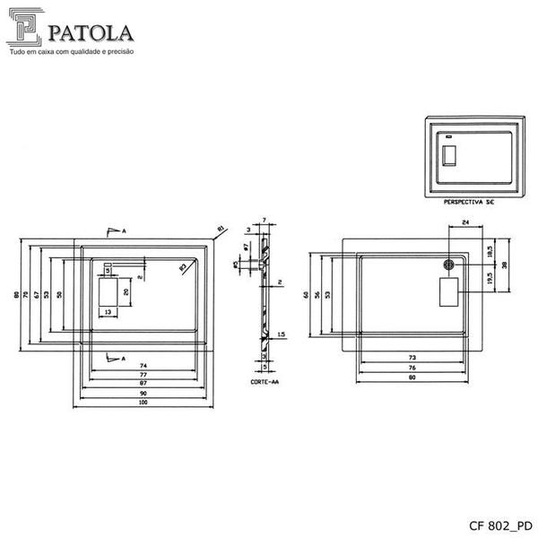 Caixa Plástica CF-802 com furos - Patola Imagem de Caixa Plástica CF-802 com furos - Patola