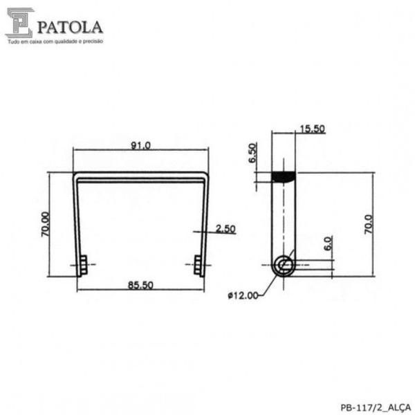 Imagem de Caixa Plástica Com Alça  PB-117/2 - Patola