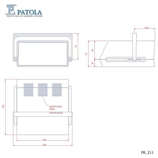 Imagem de Caixa Plástica Com Alça PB-211 - Patola