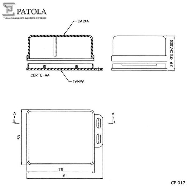 Imagem de Caixa Plástica CP-017 - Patola - Caixa 53