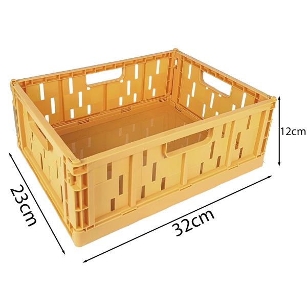 Imagem de Caixa Plástica Dobrável Multiuso Organizadora 32x23x12cm 