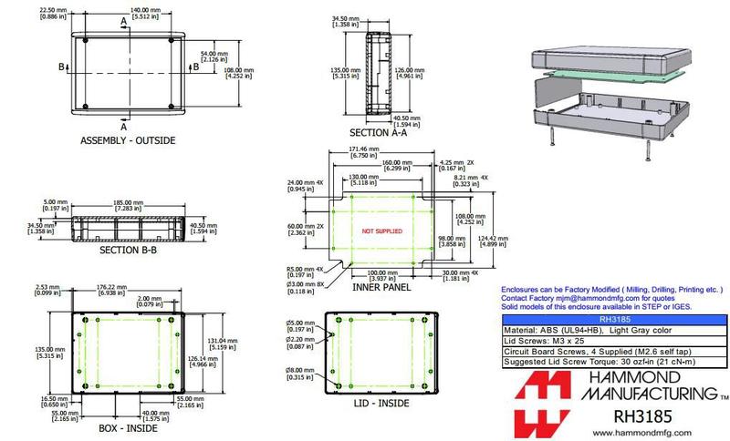 Imagem de Caixa Plástica em ABS RH3185 Original Hammond