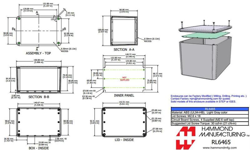 Imagem de Caixa Plástica em ABS RL6465 Original Hammond