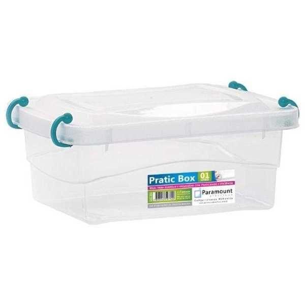 Imagem de Caixa Plastica Multiuso Pratic Box 1l 18x13x7cm Paramount Un 