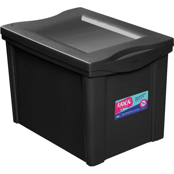 Imagem de Caixa plastica multiuso preto 30l 30,5x30x42,5 alto ordene