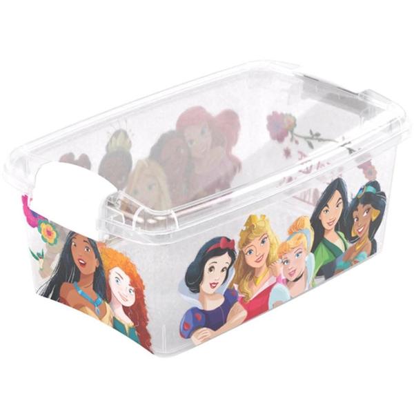 Caixa Plastica Multiuso Princesas C/TRAVA 4,2L. - Plasutil Imagem de Caixa Plastica Multiuso Princesas C/TRAVA 4,2L.