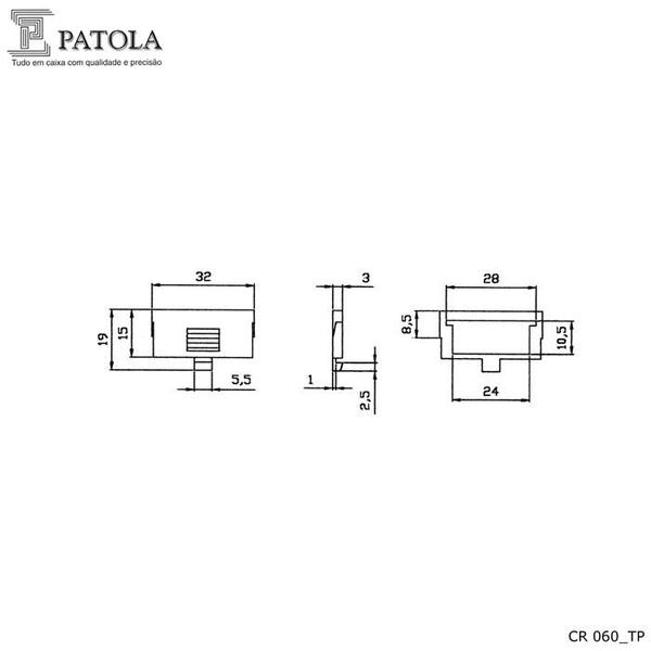 Imagem de Caixa Plástica Para Controle CR-060/2 - Patola