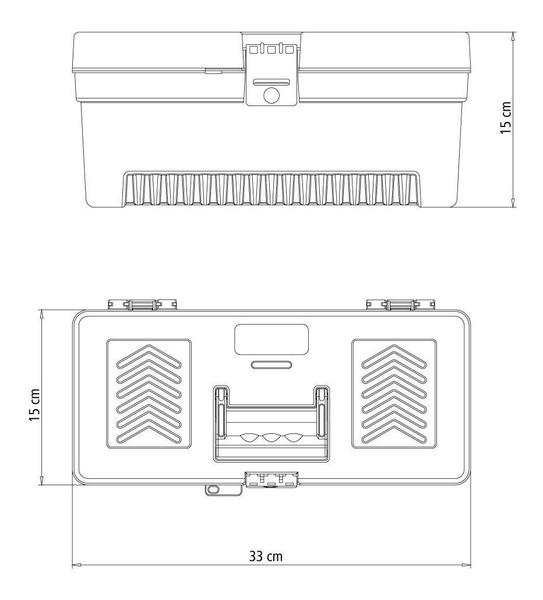 Imagem de Caixa Plástica Para Ferramentas 13  Tramontina Com Bandeja Removível - 43804013