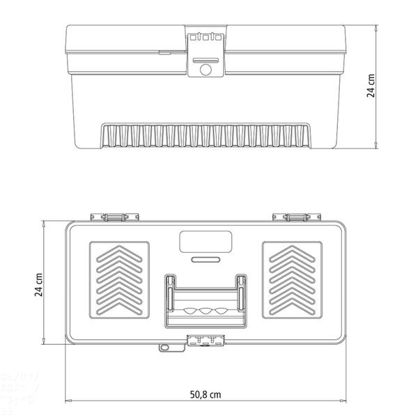 Imagem de Caixa Plástica para Ferramentas 20" Tramontina com Bandeja Removível