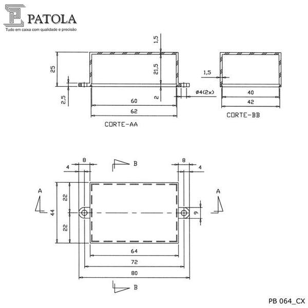 Caixa Plástica PB-064 - Patola - Caixa 50 Imagem de Caixa Plástica PB-064 - Patola - Caixa 50