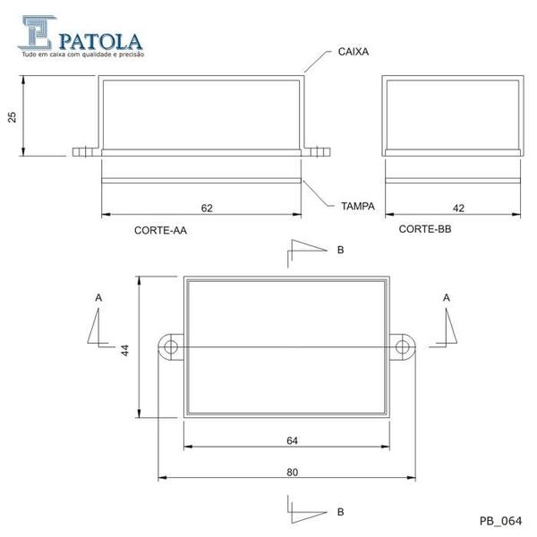 Imagem de Caixa Plástica PB-064 - Patola - Caixa 50