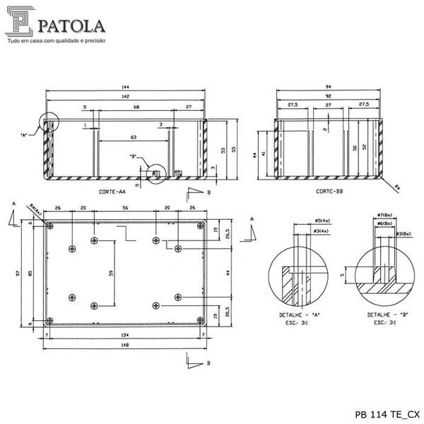 Imagem de Caixa Plástica PB-114 T.E - Patola - Caixa 18