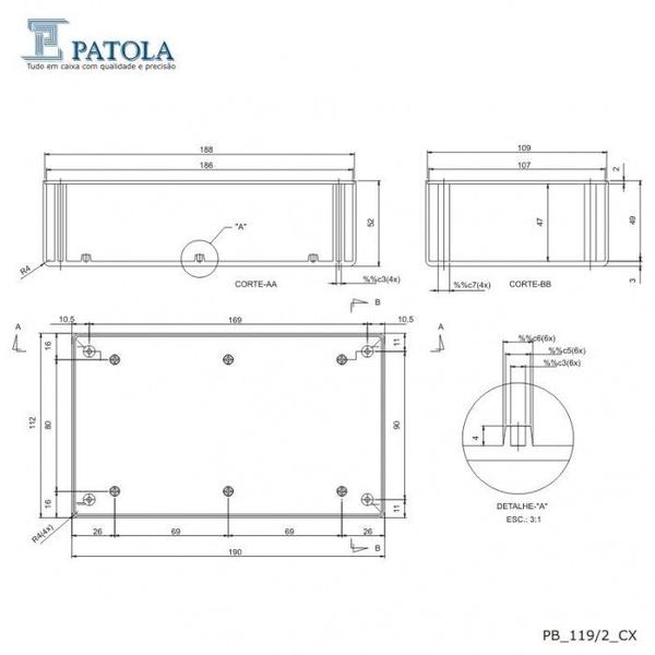 Imagem de Caixa Plástica  PB-119/2 - Patola